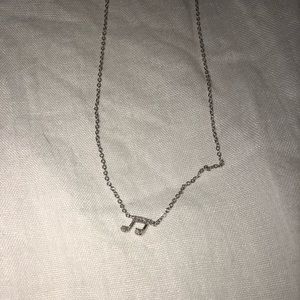 la Soula Silver Music Note Necklace